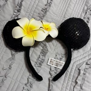 Disney Aulani Resort Plumeria Flower Minnie Mouse Ear Headband